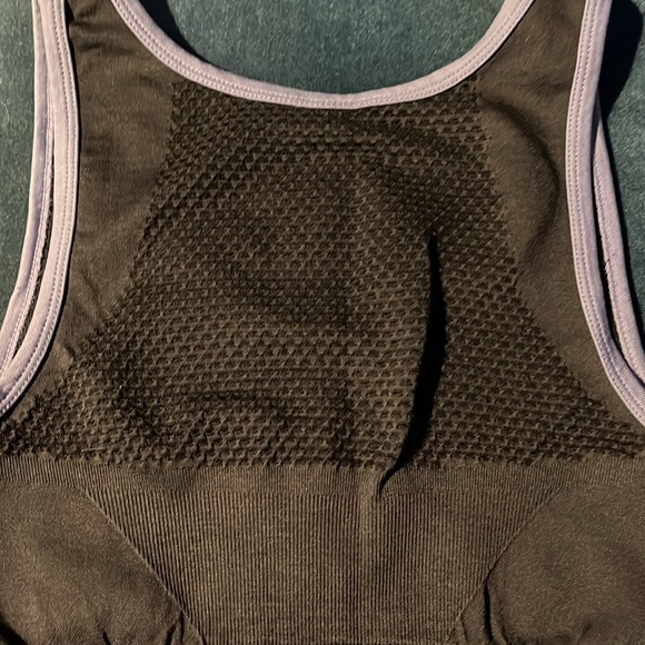Fabletics low support sports bra in dark grey with lavender lining size Small - Picture 6 of 6